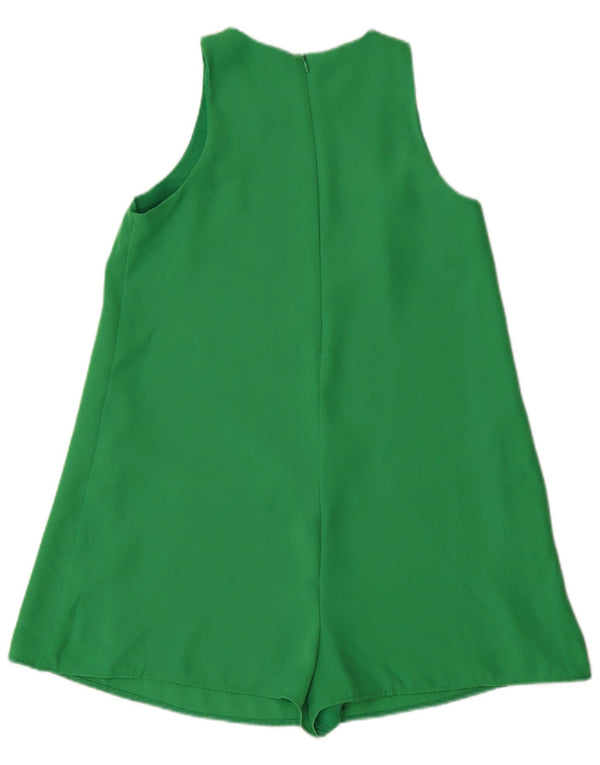 Zara Womens Sleeveless Playsuit UK 10 Small Green Polyester