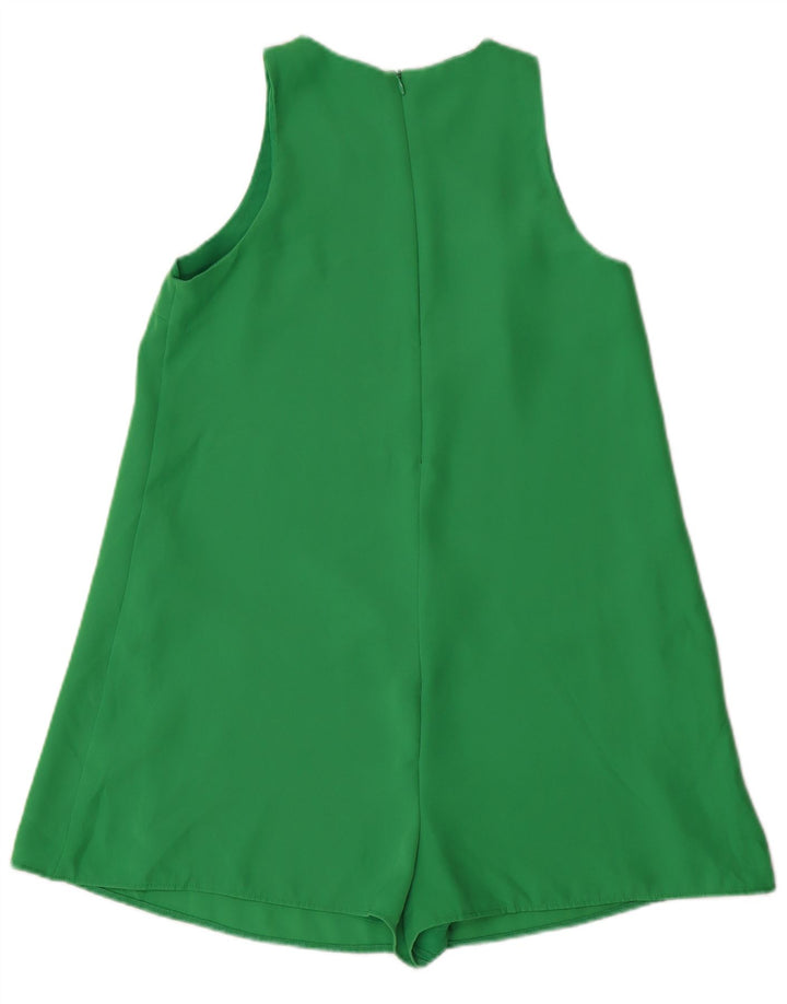 Zara Womens Sleeveless Playsuit UK 10 Small Green Polyester