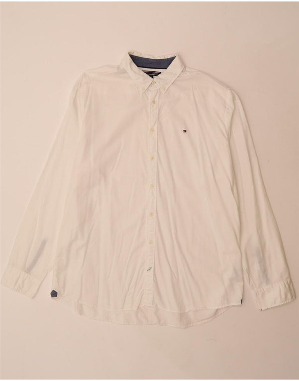 Tommy Hilfiger Mens New York Fit Shirt 2XL White Cotton
