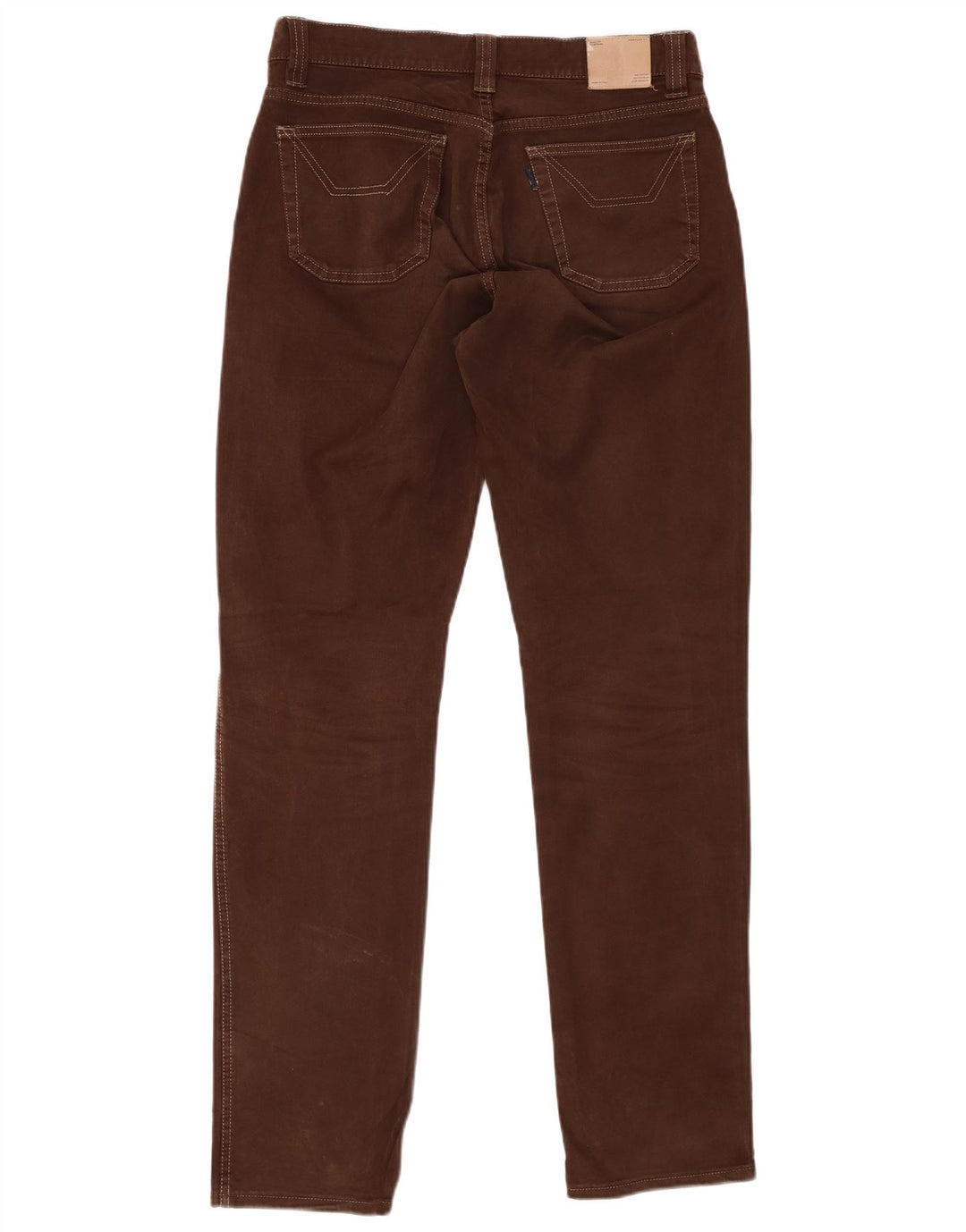 JECKERSON Mens Slim Casual Trousers W32 L34 Brown Cotton
