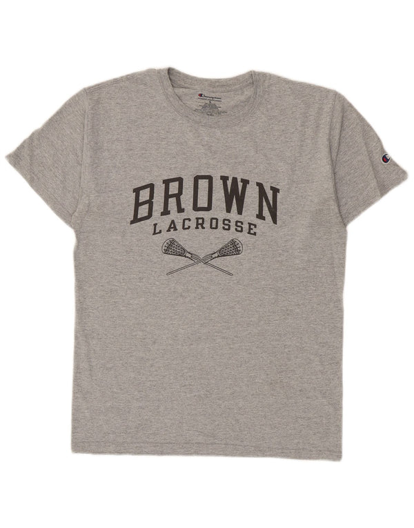 Champion Mens Graphic T-Shirt Top Small Grey Cotton