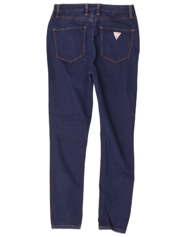 Guess Womens Skinny Jeans W29 L28 Navy Blue Cotton