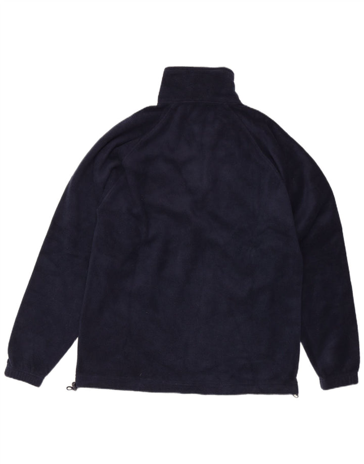 Kappa Mens Zip Neck Fleece Jumper Large Navy Blue Polyester