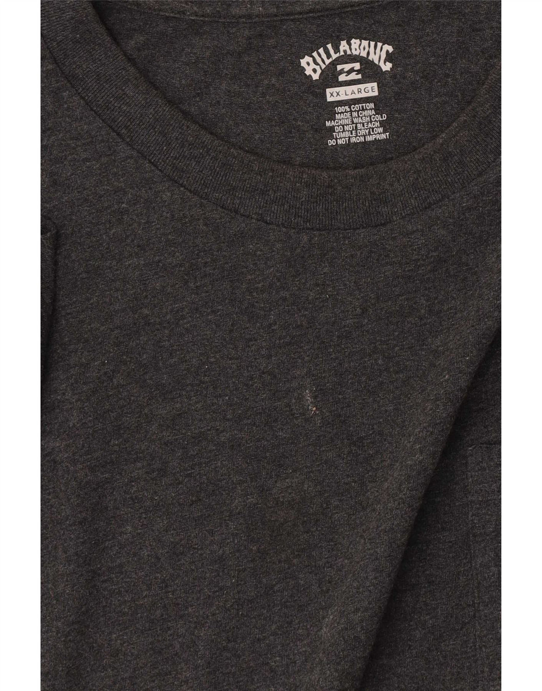 Billabong Mens T-Shirt Top 2XL Grey Cotton