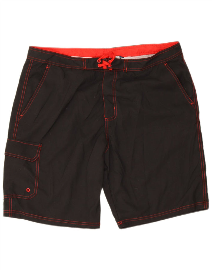 Mountain Warehouse Mens Cargo Swimming Shorts XL  Black Polyester