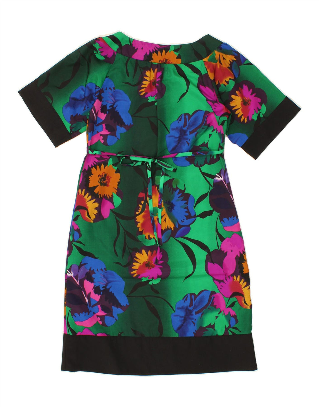 MONSOON Womens Graphic Shift Dress UK 8 Small Green Floral Polyester Vintage Monsoon and Second-Hand Monsoon from Messina Hembry 