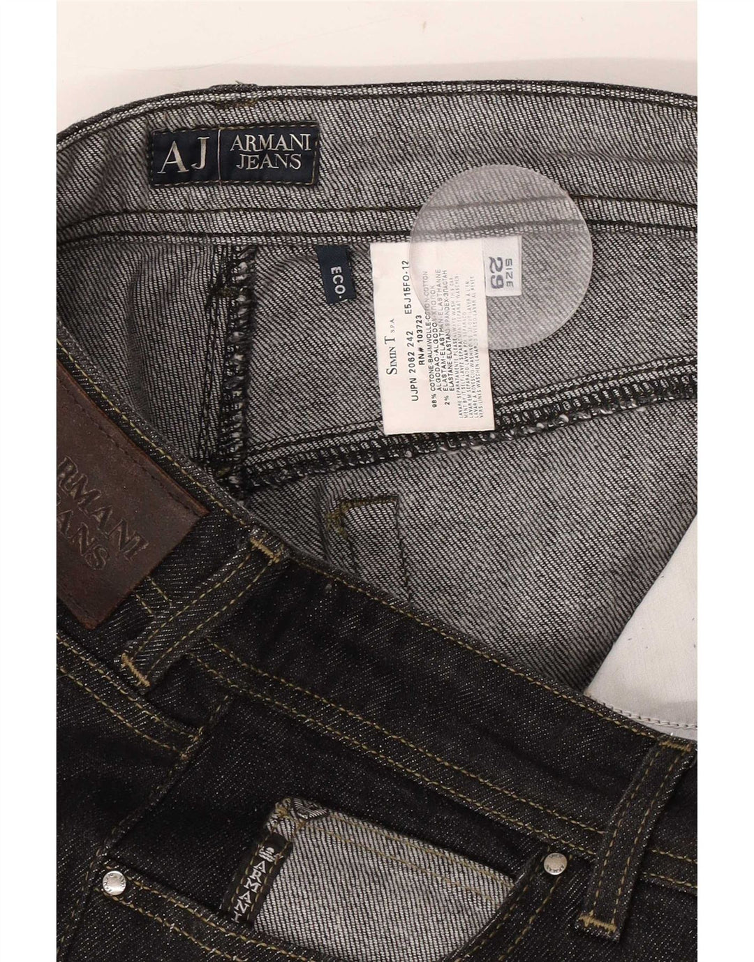Armani Womens Cropped Jeans W29 L23 Black Cotton