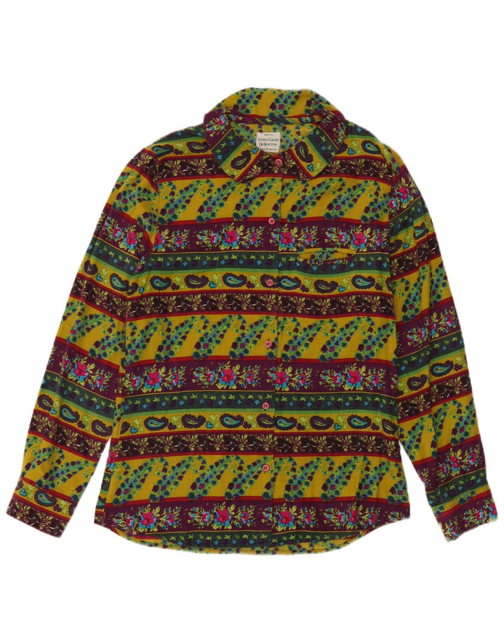 Benetton Womens Shirt UK 12 Medium Multicoloured Floral