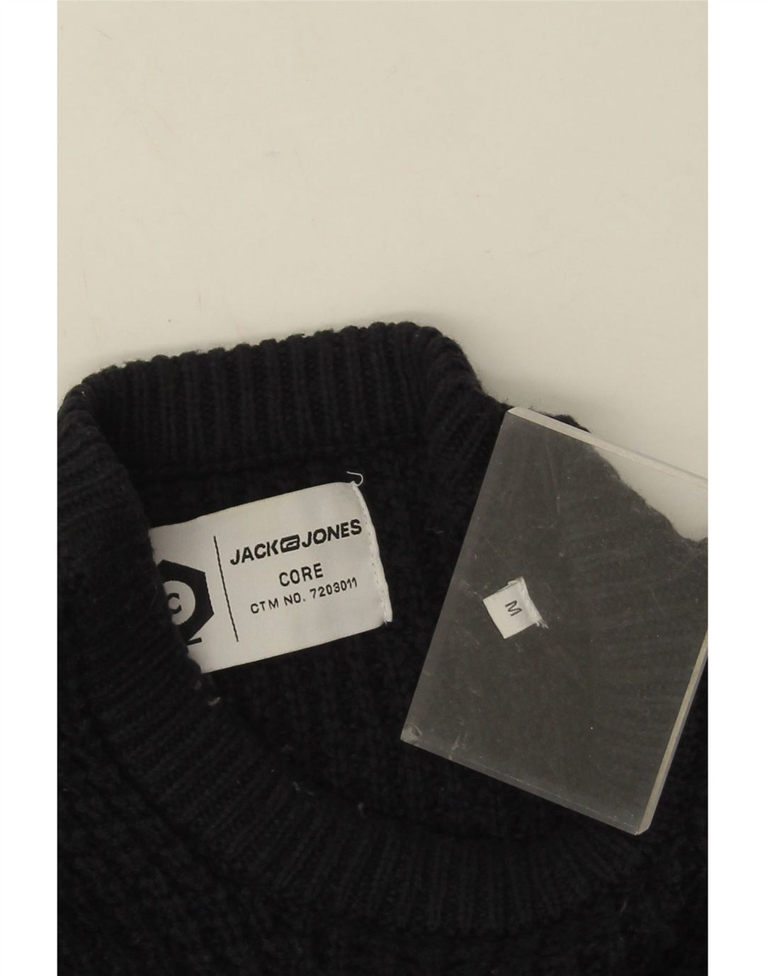 Jack & Jones Mens Core Crew Neck Jumper Sweater Medium Navy Blue Cotton