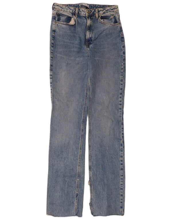 Zara Womens High Waist Straight Jeans EU 40 Medium W30 L33 Blue