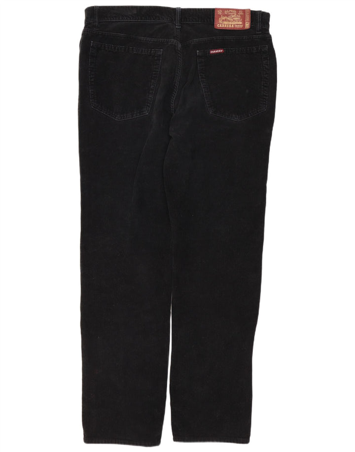 CARRERA Mens Straight Corduroy Trousers W34 L31  Black