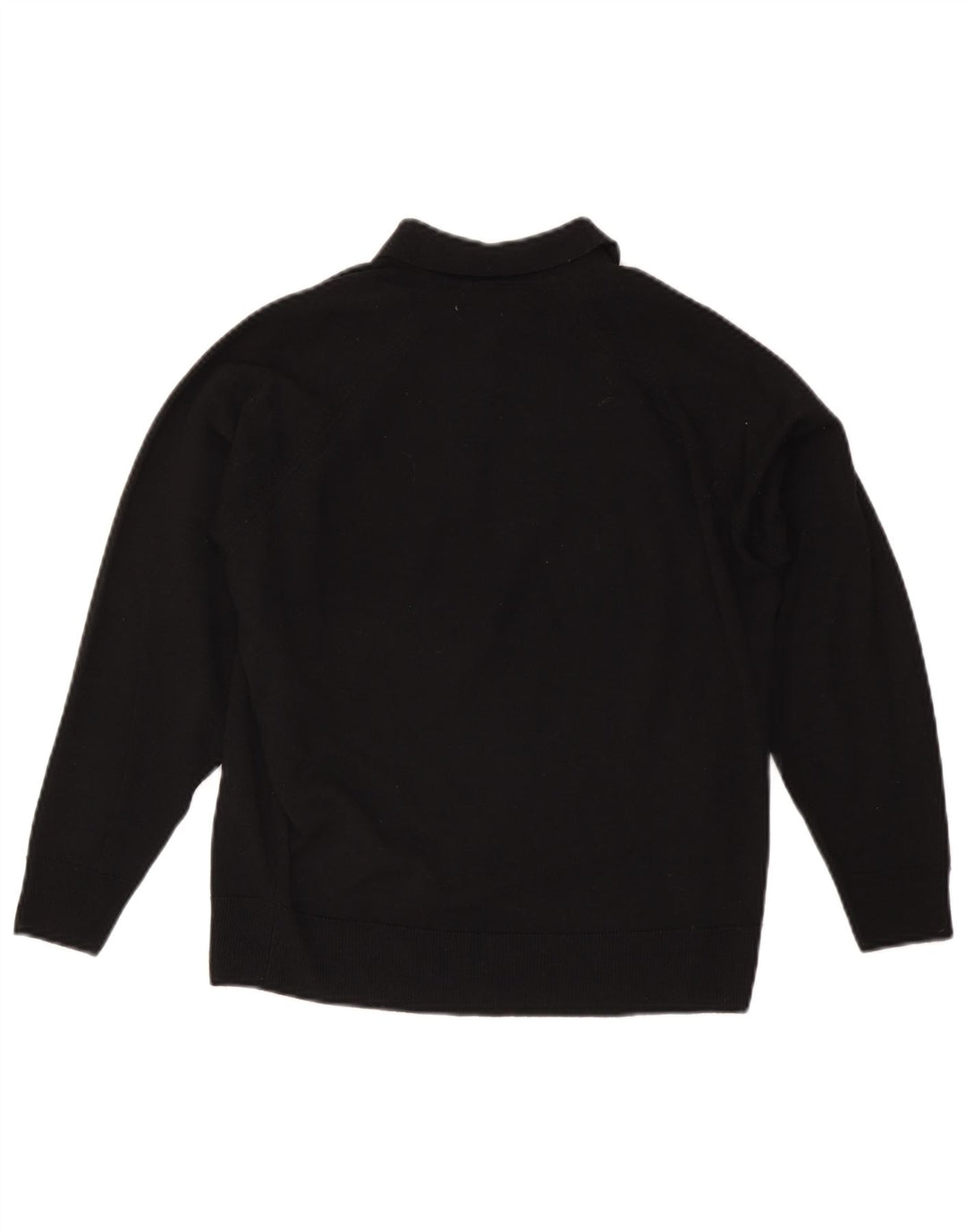 CZARINA Womens Polo Neck Jumper Sweater UK 16 Large Black Wool
