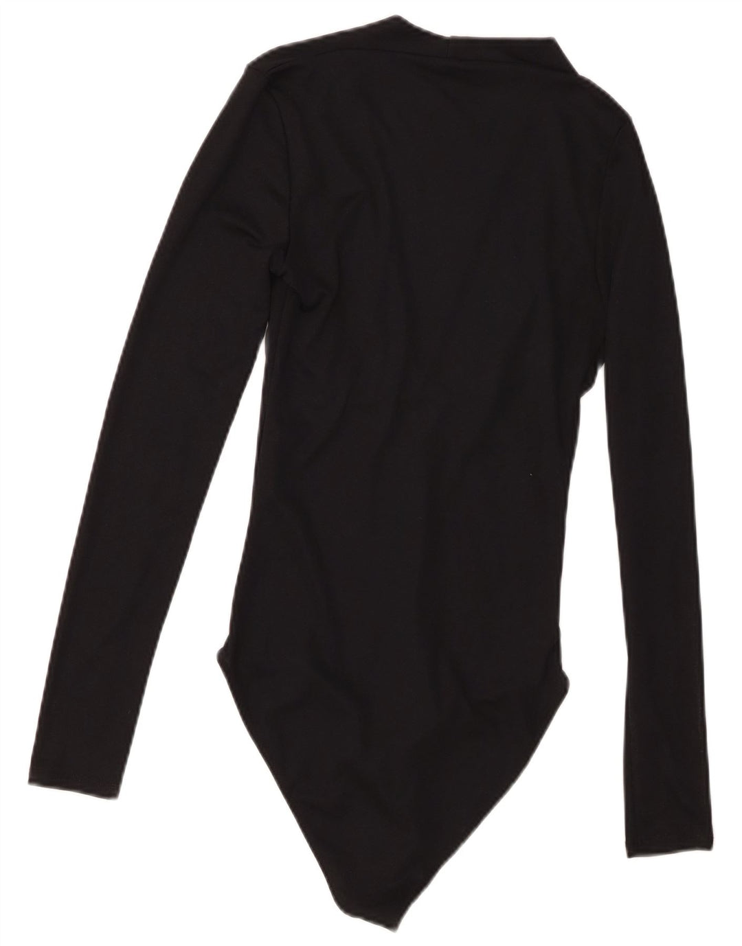 ZARA Womens Long Sleeve Bodysuit UK 8 Small Black Polyester