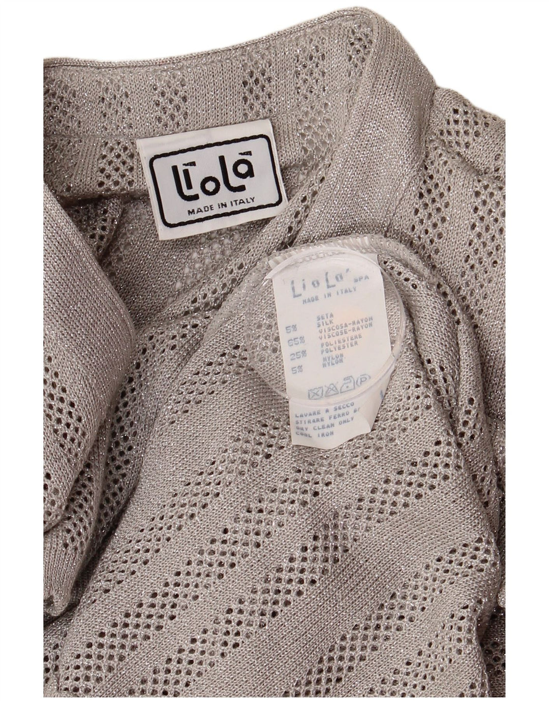 LIOLA Womens Cardigan Sweater UK 12 Medium Grey Flecked Viscose