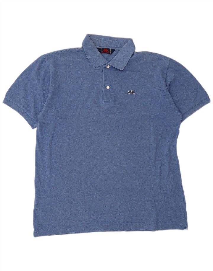 Kappa Mens Polo Shirt Large Blue Cotton