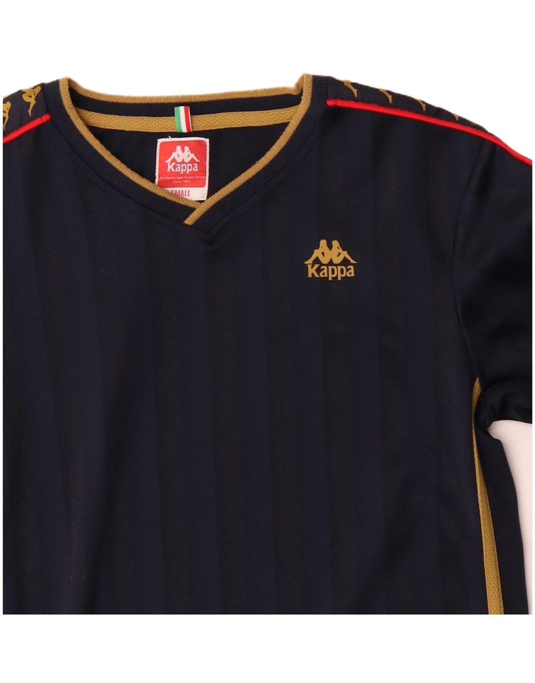 Kappa Mens Graphic T-Shirt Top Small Navy Blue Polyester