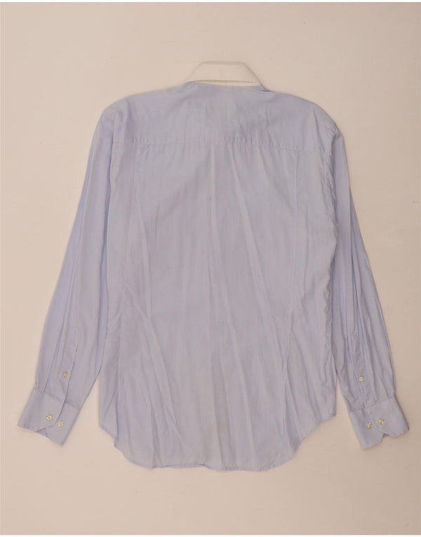 Trussardi Mens Shirt Size 42 16 1/2 Large Blue Colourblock