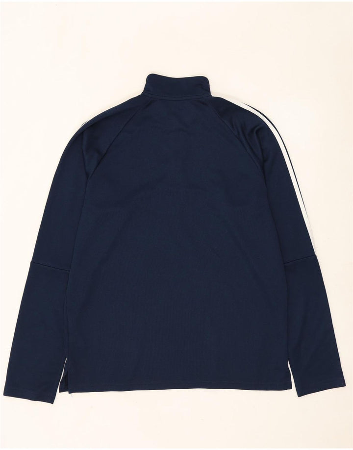 Adidas Mens Climalite Pullover Tracksuit Top Large Navy Blue Polyester