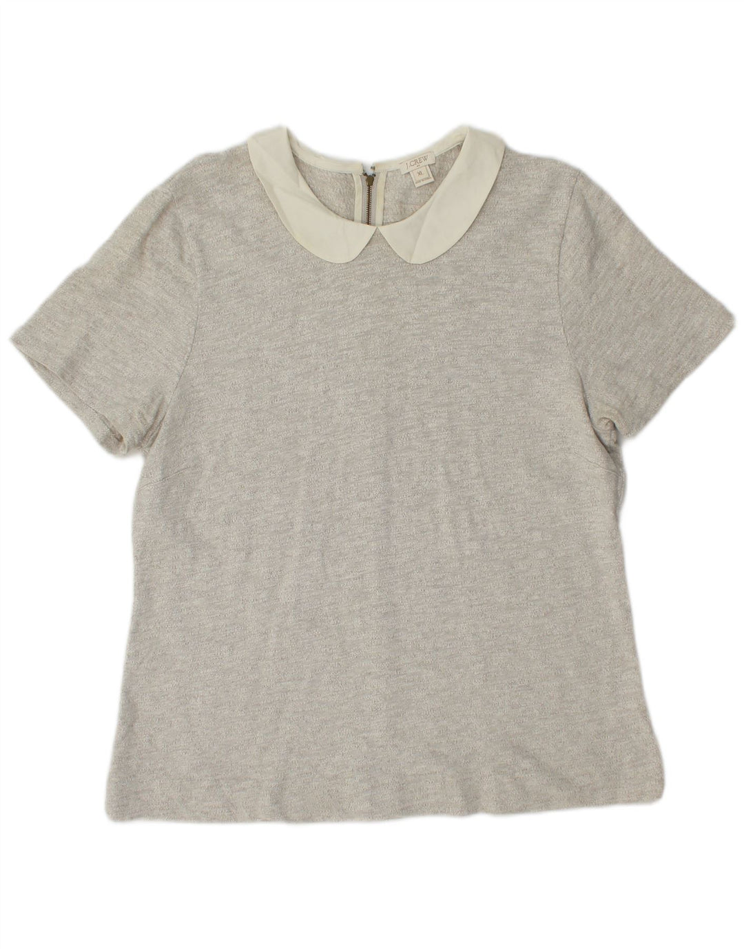 J. CREW Womens Blouse Top UK 18 XL Grey Cotton