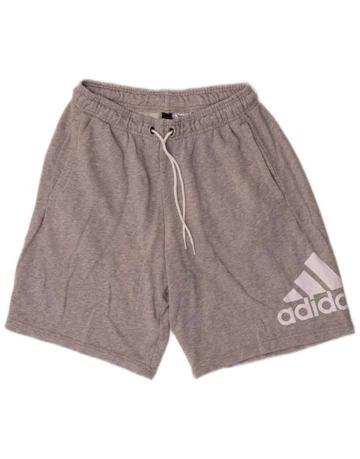 Adidas Mens Graphic Sport Shorts Large  Grey Cotton