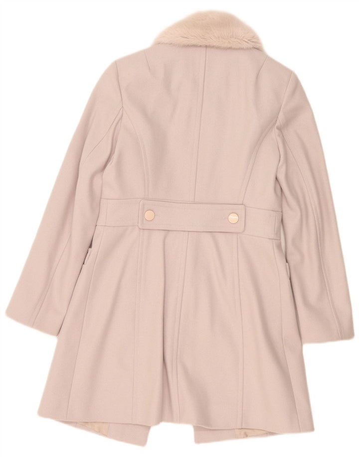 French Connection Womens Overcoat UK 8 Small Beige Wool