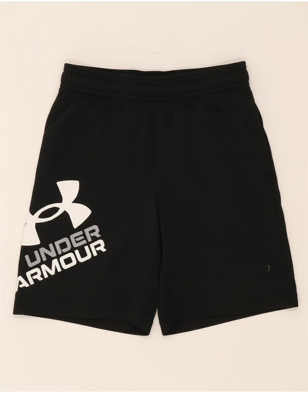 Under Armour Boys Heat Gear Graphic Sport Shorts 7-8 Years Small Black