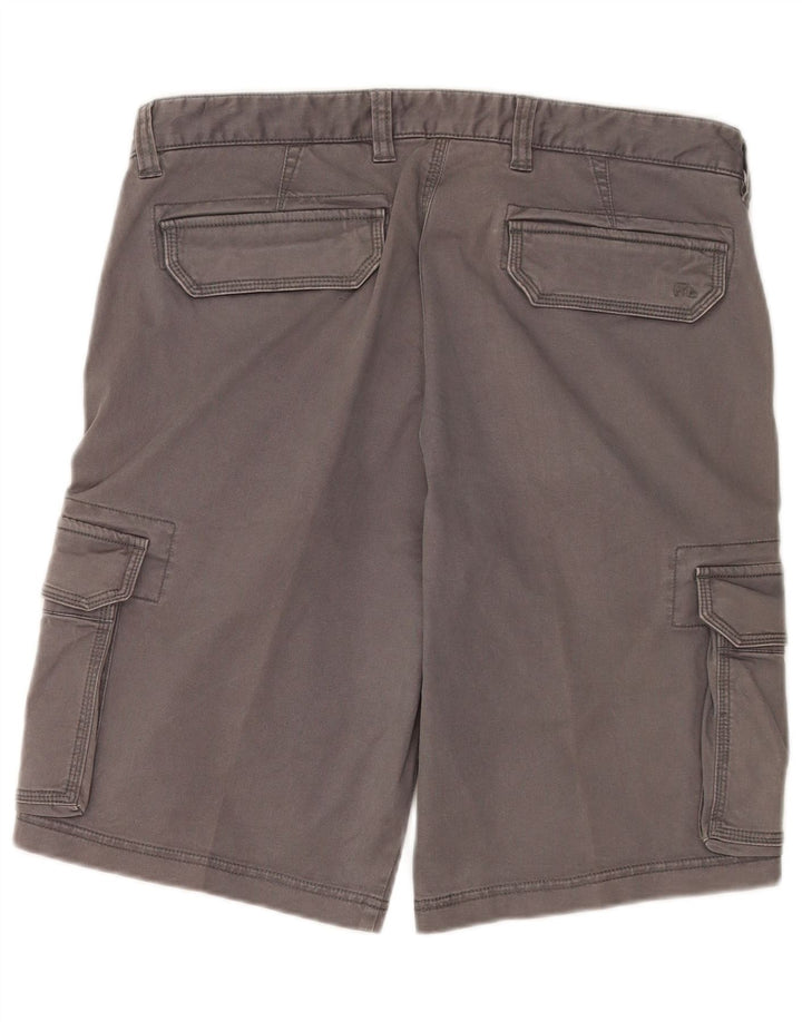 Lumberjack Mens Cargo Shorts W33 Medium Grey Cotton