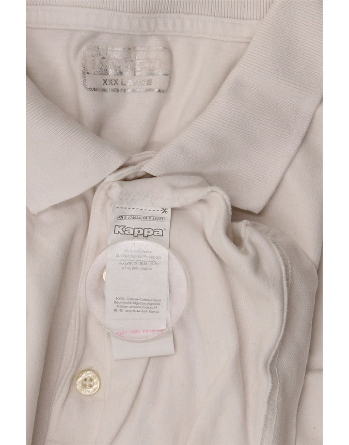 KAPPA Mens Polo Shirt 3XL White Cotton
