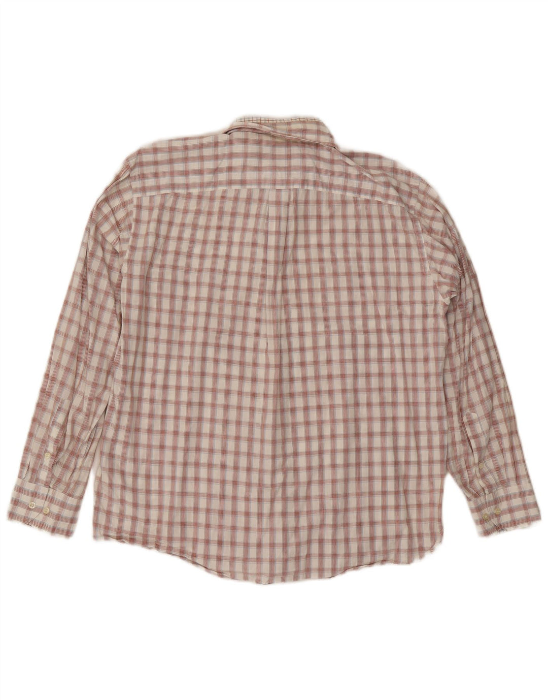 Sergio Tacchini Mens Shirt Large Off White Check Cotton