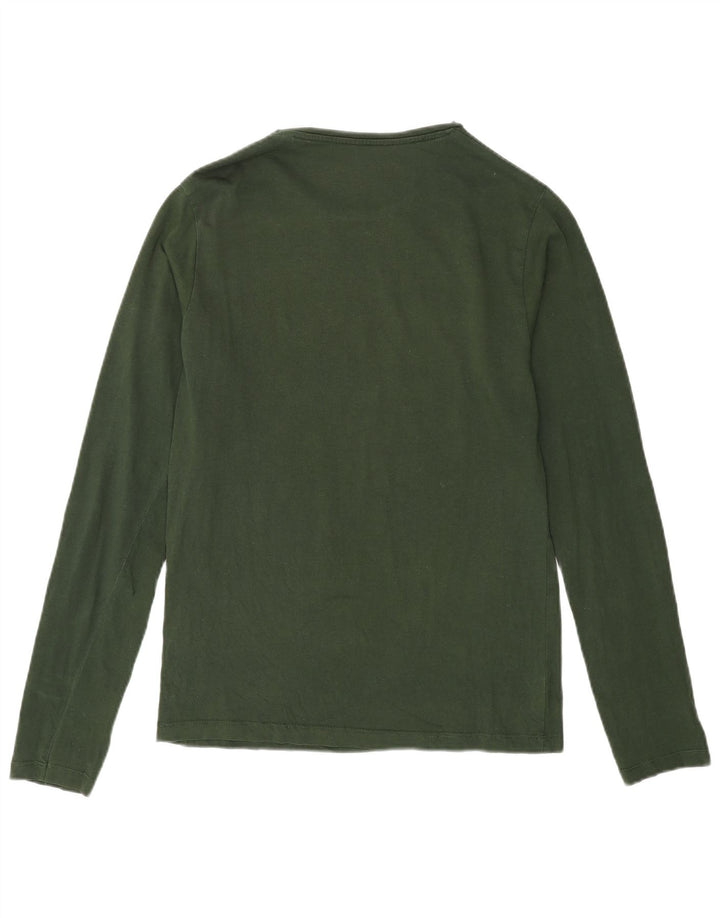 Jack & Jones Mens Graphic Top Long Sleeve Small Green