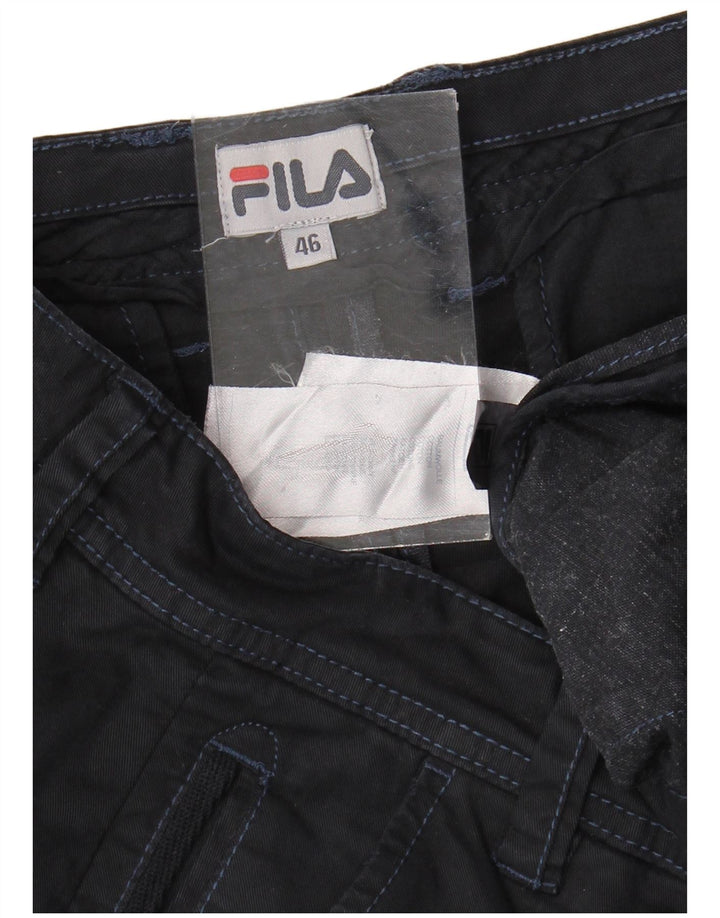 Fila Mens Slim Chino Trousers IT 46 Small W36 L30 Navy Blue