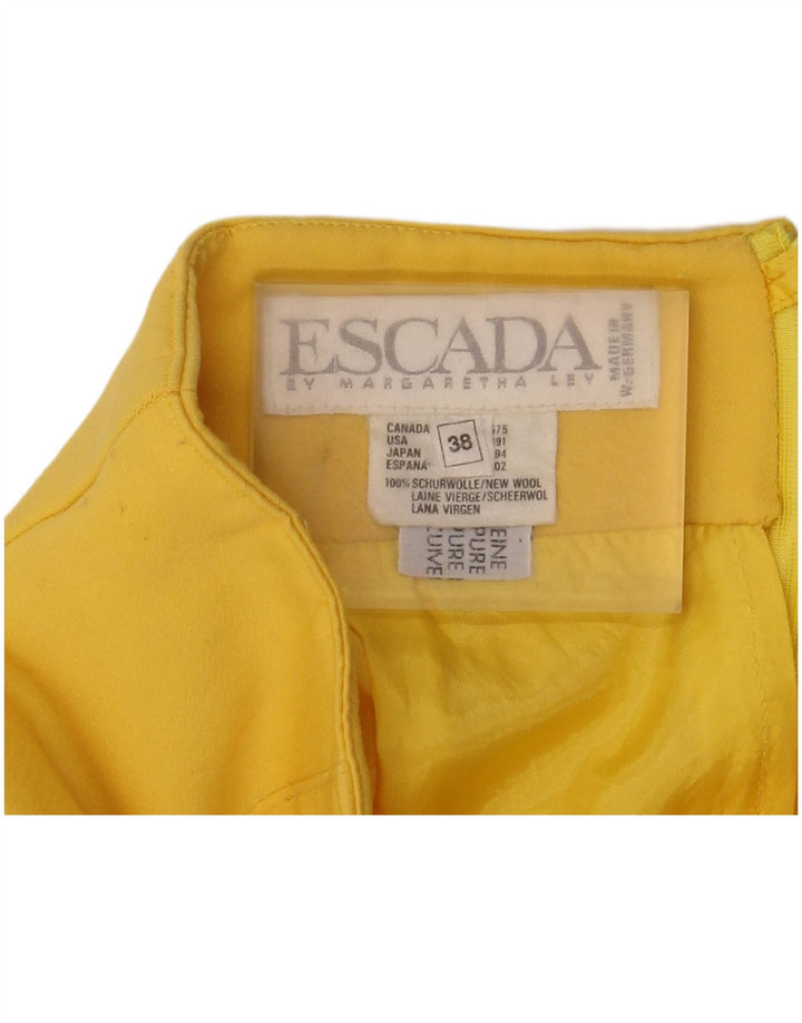 Escada Womens by Margaretha Ley Pencil Skirt EU 38 Medium W26 Yellow