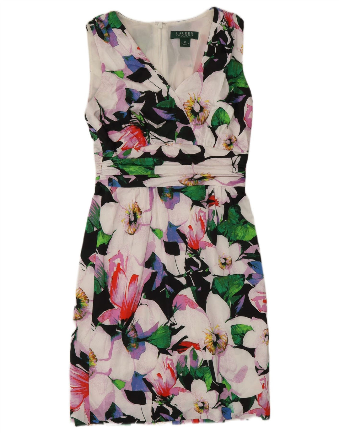 RALPH LAUREN Womens Sleeveless Sheath Dress US 2 XS Multicoloured Floral