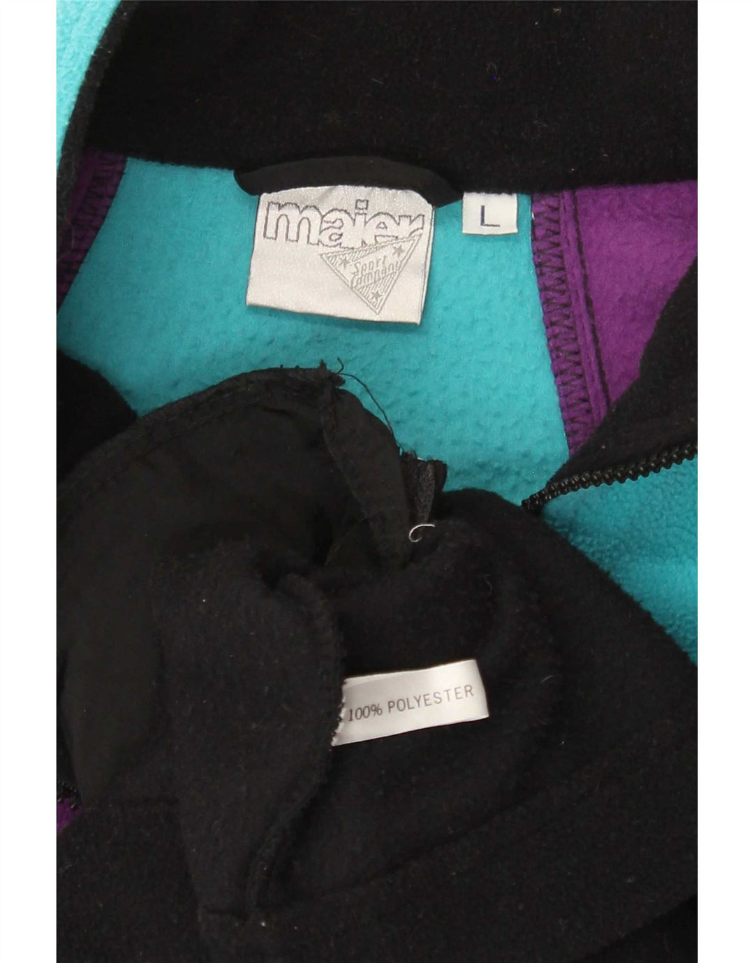 Maier Mens Fleece Jacket UK 40 Large Multicoloured Colourblock Polyester