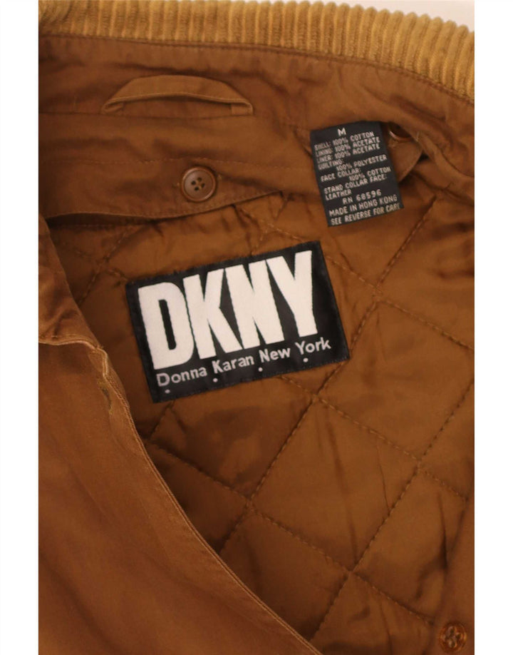 Dkny Womens Oversized Overcoat UK 14 Medium Brown Cotton