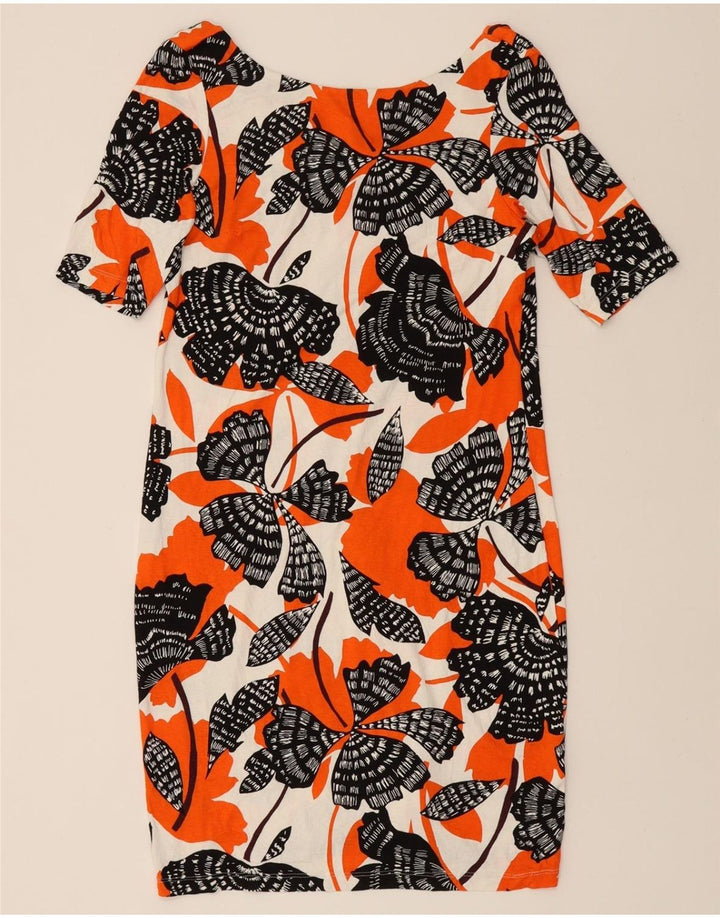 MARKS & SPENCER Womens Sheath Dress UK 12 Medium Multicoloured Floral Vintage Marks & Spencer and Second-Hand Marks & Spencer from Messina Hembry 