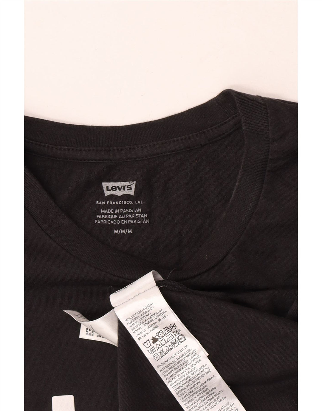 Levi's Womens Graphic T-Shirt Top UK 14 Medium Black Cotton