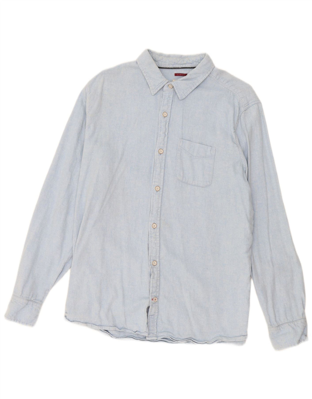 Fat Face Mens Flannel Shirt Large Blue Linen