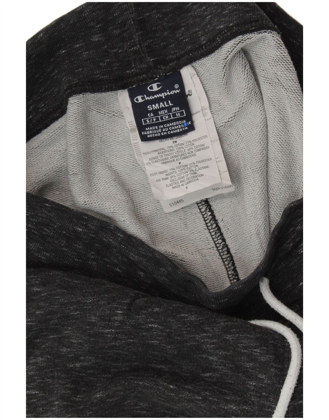 CHAMPION Mens Tracksuit Trousers Joggers Small  Grey Flecked Cotton