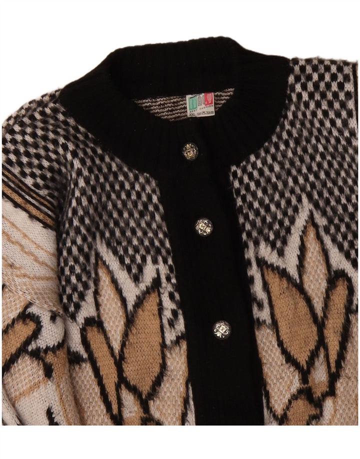 Vintage Womens Cardigan Sweater UK 20 2XL Multicoloured Floral