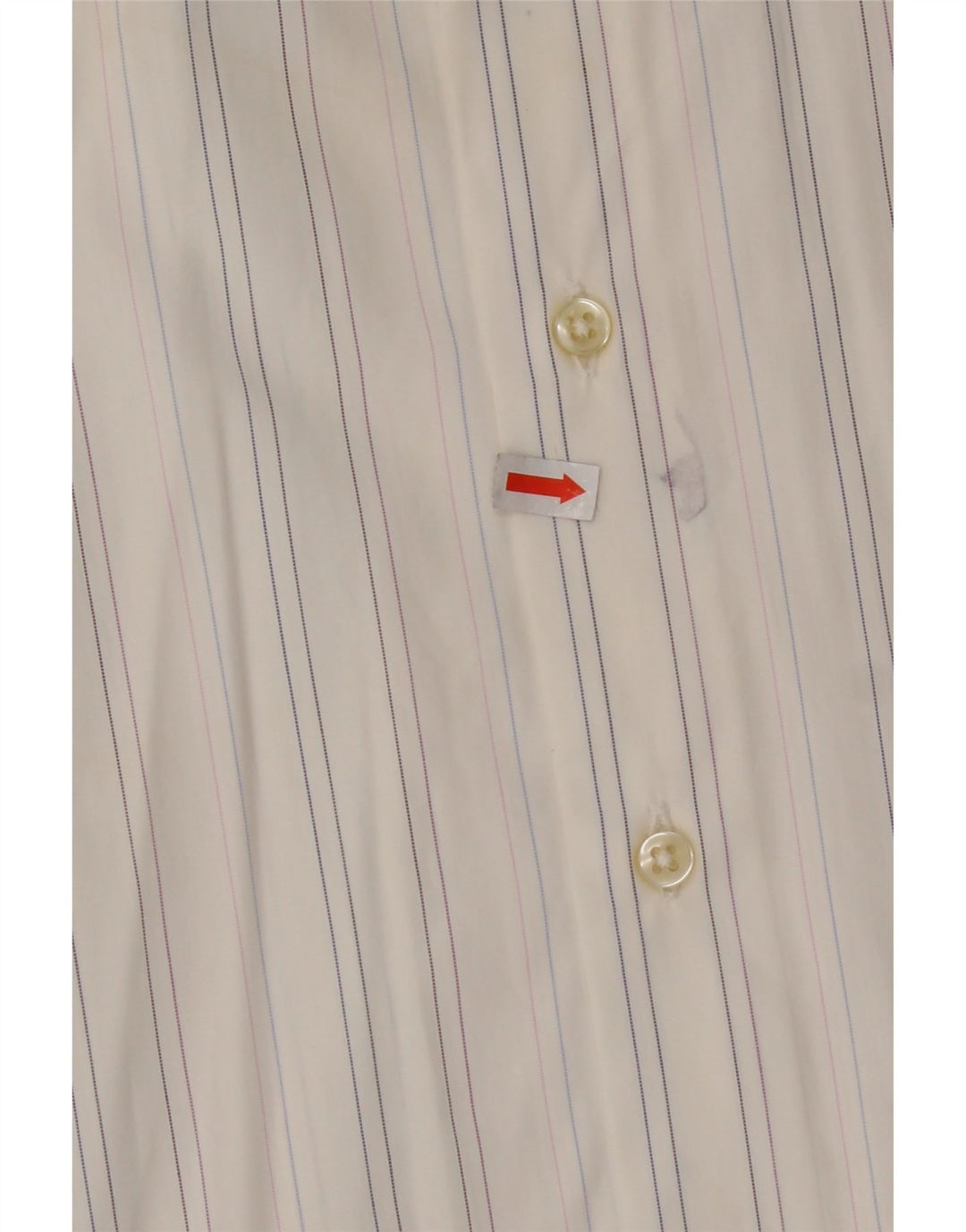 MASSIMO DUTTI Mens Shirt Size 43 Large White Striped Cotton