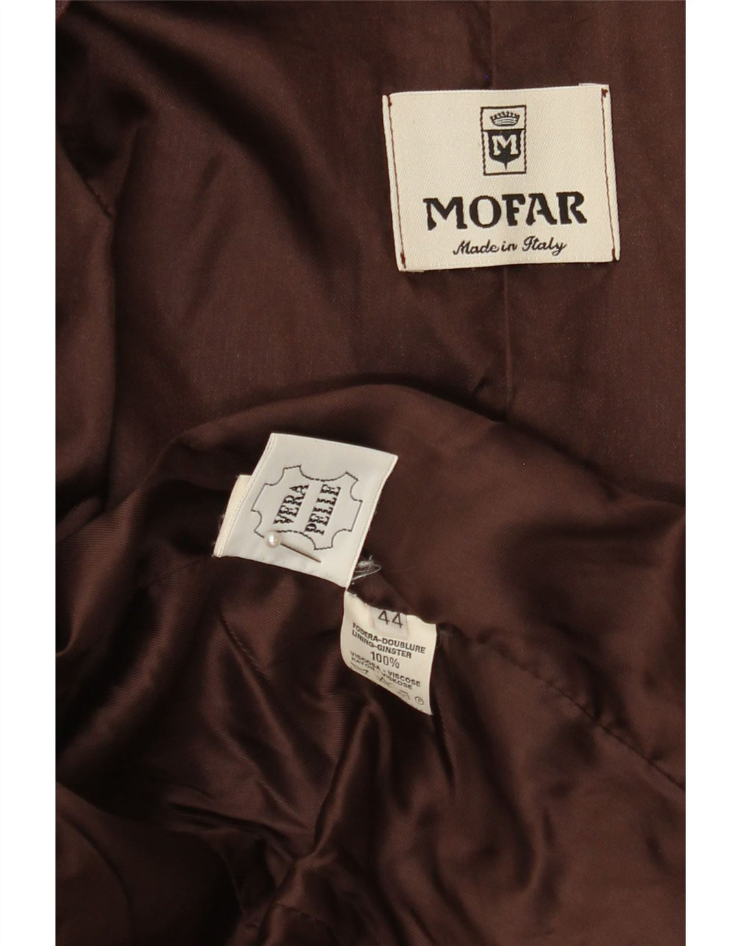 VINTAGE Womens Leather Jacket IT 44 Medium Maroon Leather