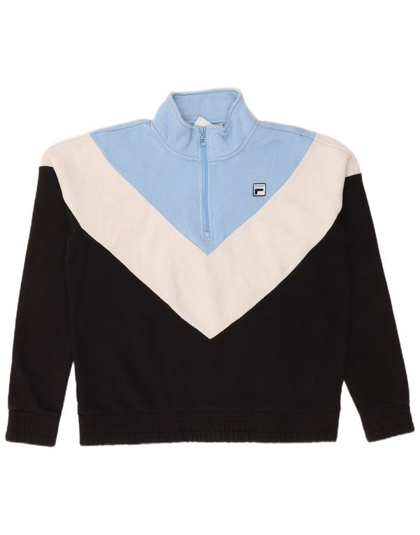 Fila Womens Sweatshirt Jumper UK 16 Large Multicoloured Colourblock
