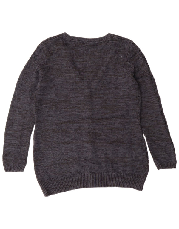 Fat Face Womens Cardigan Sweater UK 14 Large Navy Blue Cashmere Classic