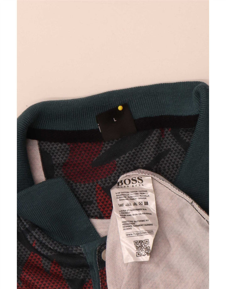 Hugo Boss Mens Polo Shirt Large Multicoloured Cotton