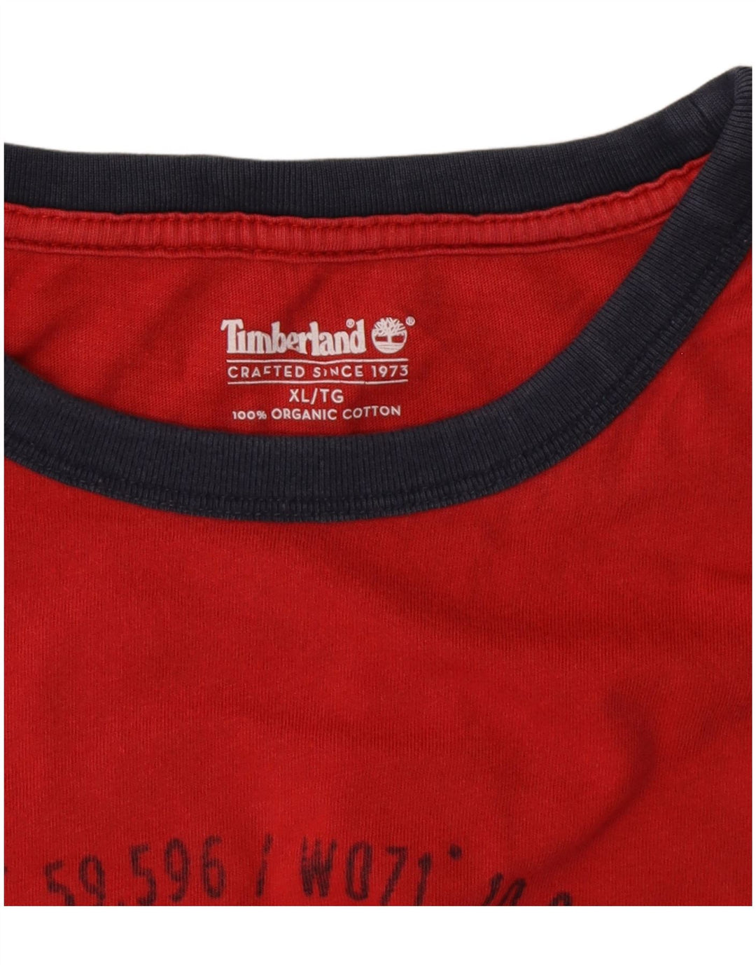 Timberland Mens Graphic T-Shirt Top XL Red Cotton