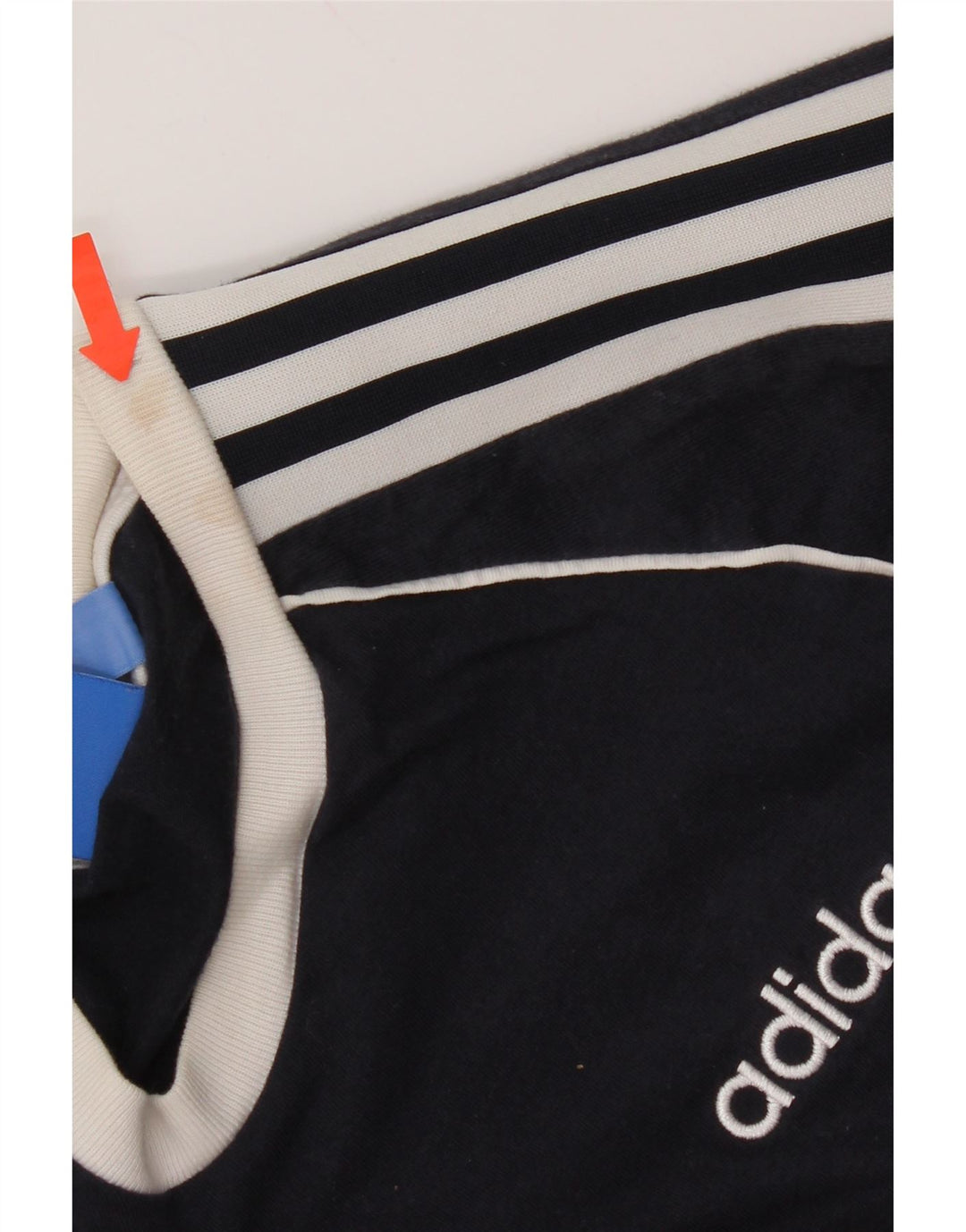 Adidas Mens T-Shirt Top Small Navy Blue Cotton