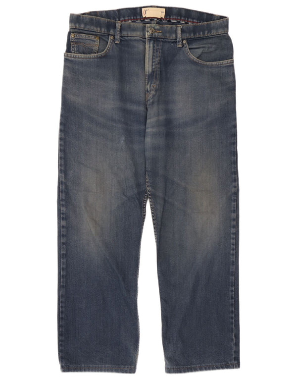 Marks & Spencer Womens Straight Jeans W34 L25 Blue Cotton
