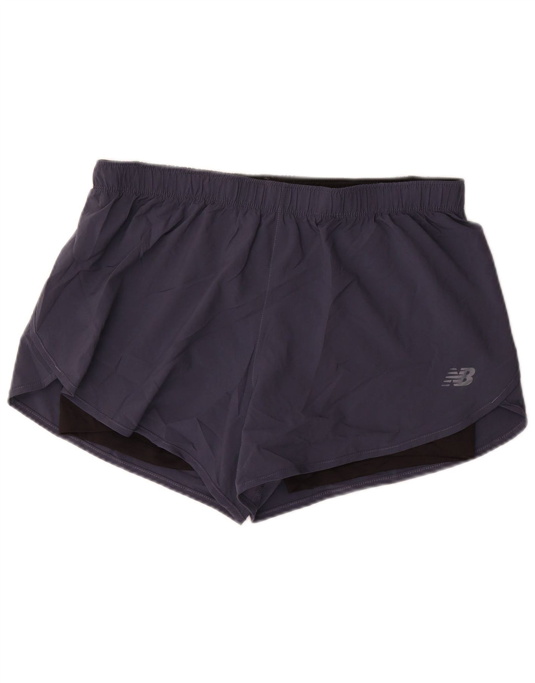 NEW BALANCE Womens Sport Shorts UK 16 Large  Navy Blue Polyester