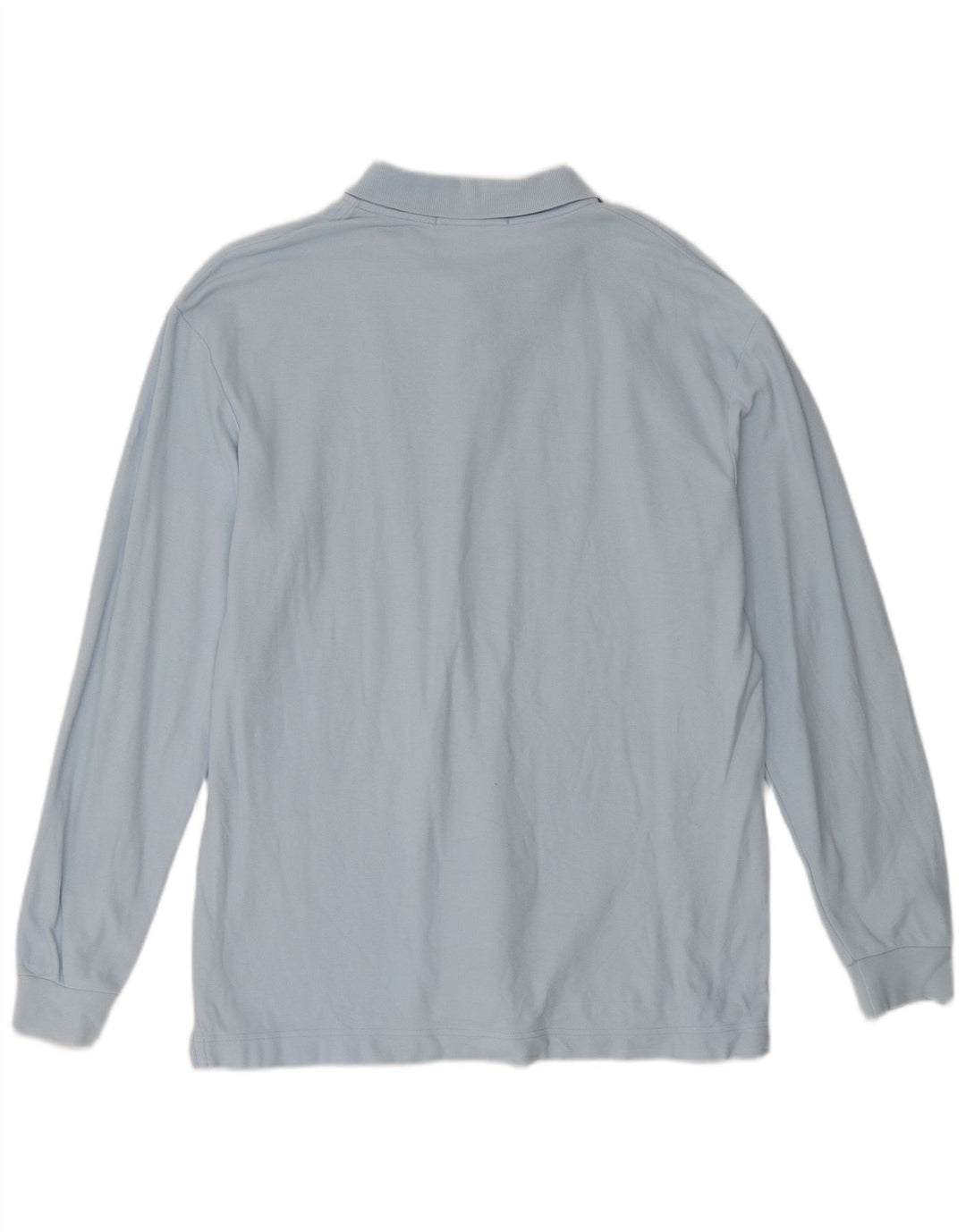 FILA Mens Loose Fit Long Sleeve Polo Shirt IT 50 Medium Blue Cotton